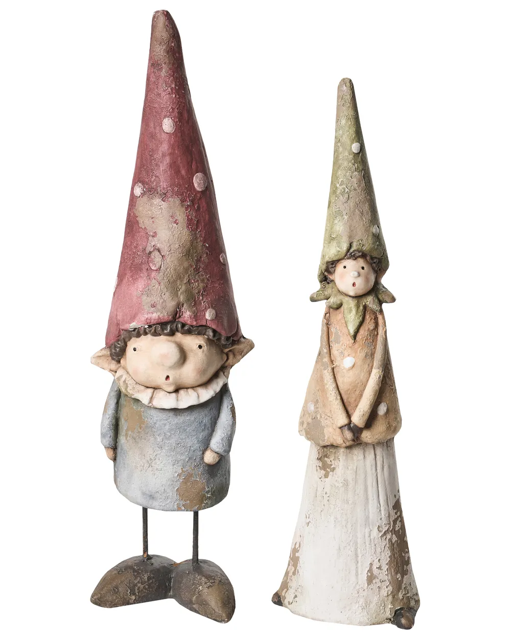 Set of 2 Garden Statues GREVA Gnome Multicolour