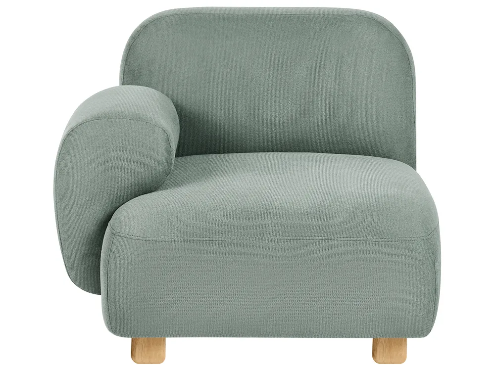 Modular Sofa 2 Seater AMLI with Ottoman Fabric Light Green_1069969
