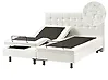 Justerbar säng Bouclé DUKE 160 x 200 cm Off-White