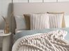 Set of 2 Decorative Cushions RAKYA 45 x 45 cm Faux Fur Light Beige Striped