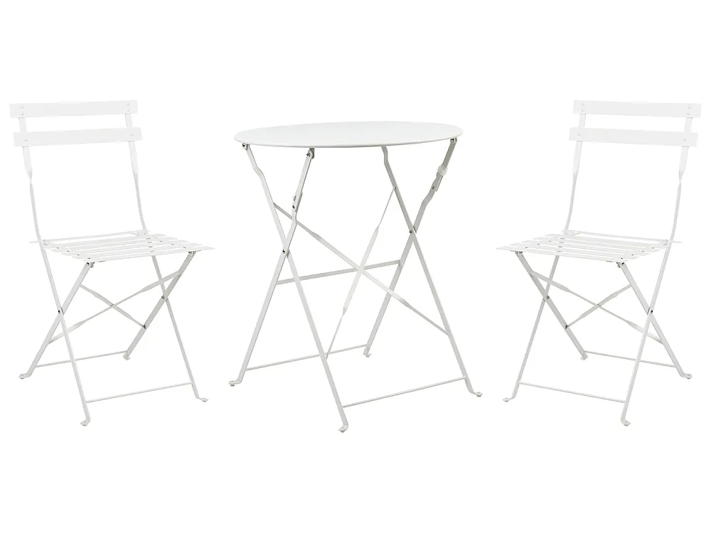 Caféset Fällbar FIORI Metall Vit