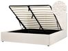 Ottoman Bed MOISSAC Boucle Off-White 180 x 200 cm (EU Super King)