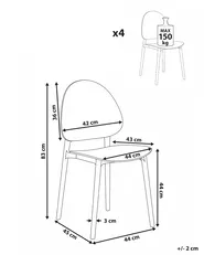 Set med 4 trädgårdsstolar CEARA Rosa_1069699
