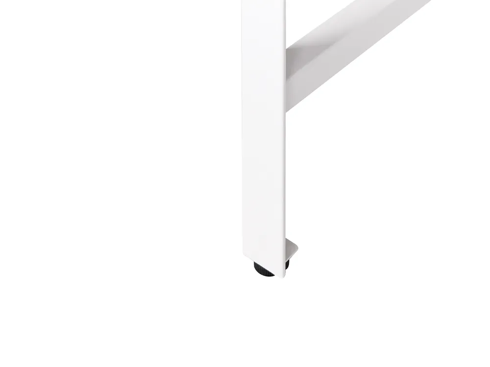 Outdoor Bar Table MAENZA 120 cm 40 cm Metal White_1045008