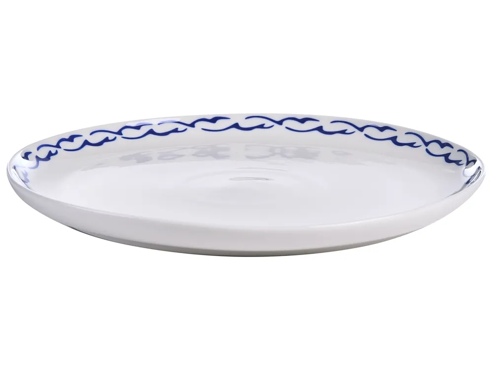 Set med 24 matserviser AMCHUR Porslin Vit/ Blå_1063956