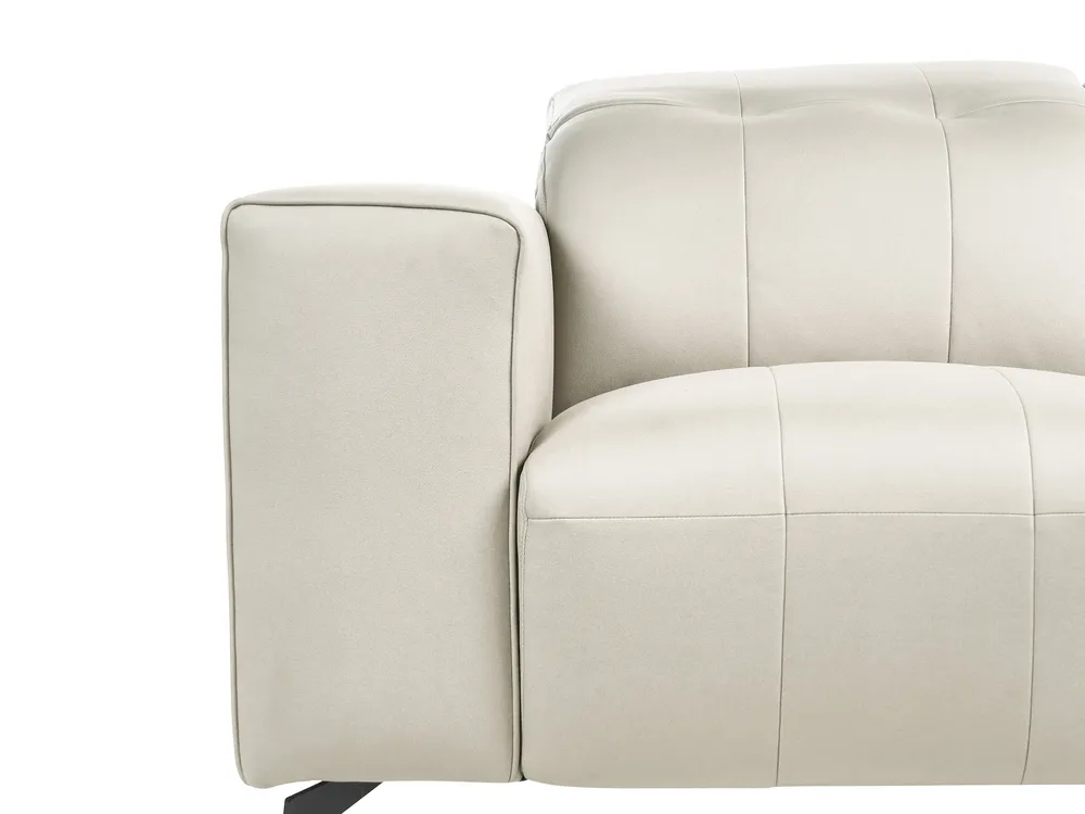 Sofa 3 Seater OMMEL Fabric Light Beige_1035673