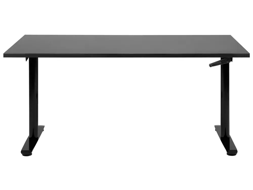 Manuellt höj- och sänkbart skrivbord DESTINAS 160 cm 72 cm Svart_899253