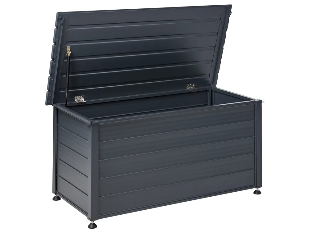 Storage Box CAMPALTO 123 cm 60 cm Metal Dark Grey