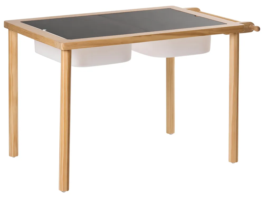 Lasten pöytä ja tuoli KEMPSEY montessori säilytystila Vaaleanruskea_1047501