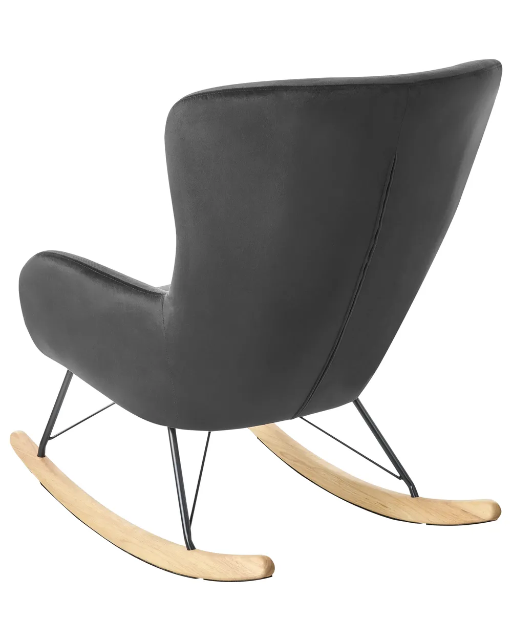 Rocking Chair ELLAN Velvet Black_822925