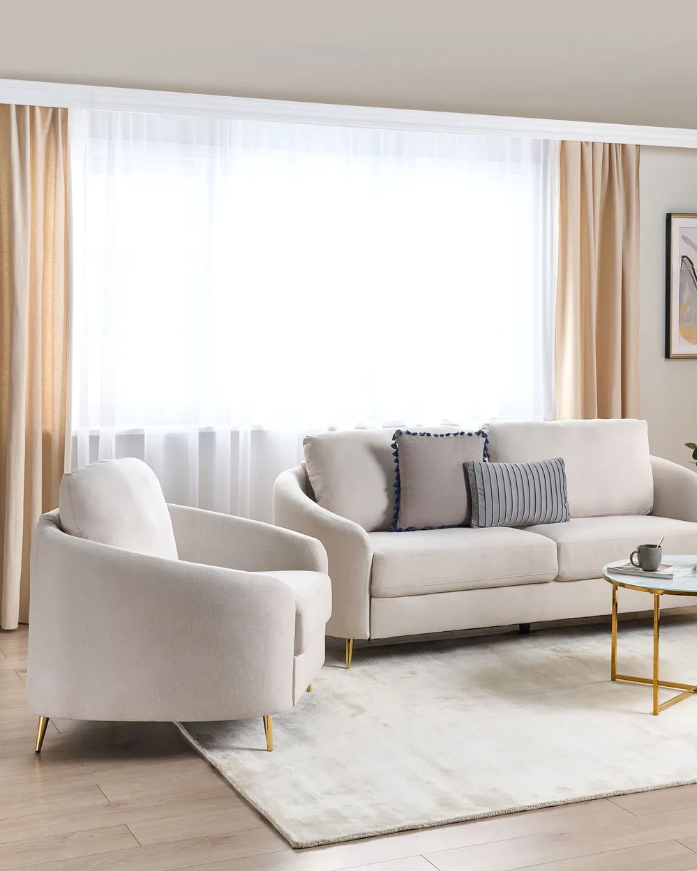 Armchair TROSA Fabric Light Beige_910900