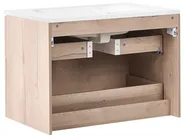 Wall Mounted Vanity Unit with Basin YELCHO Light Brown_1019728