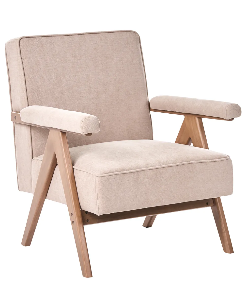Armchair EVJE Faux Linen Beige