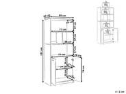 2 Door Bookcase ZEHNA Brown/ Black_1033286