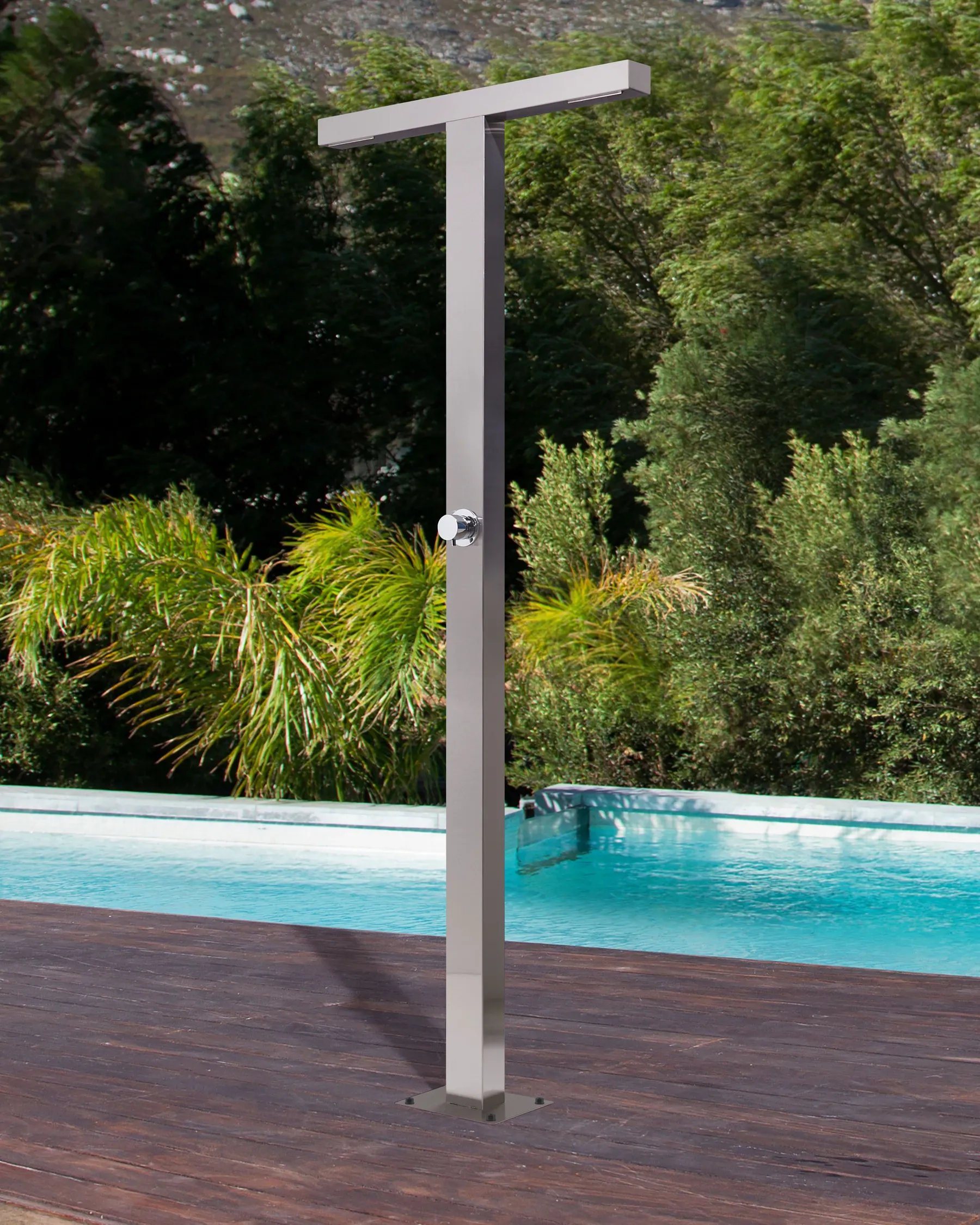 Freestanding Outdoor Shower URZULAI Silver_862324