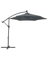 Cantilever Parasol LED 285 cm CORVAL Graphite Grey_778656