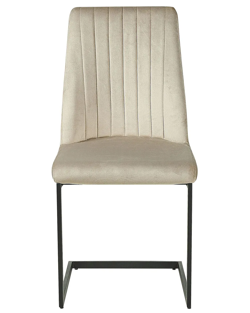 Set of 2 Dining Chairs LAVONIA Velvet Taupe_789994