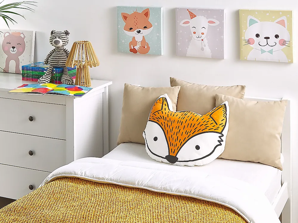 Throw Cushion VADODARA Cotton 50 x 40 cm Orange Fox_1183091