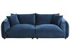 Sofa 3 Seater LUVOS Velvet Dark Blue