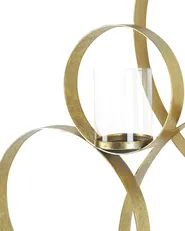Seinäkynttelikkö BURU 80 cm Metalli Kulta_826480