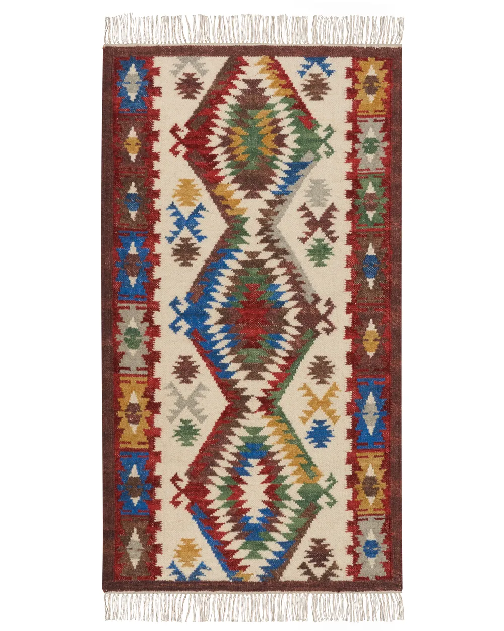 Rug AREVIK Multicolour 80 x 150 cm Kilim Wool
