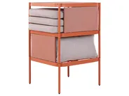 Loungesett til hagen med bord 2-seters TERRACINA Metall Oransje_826672