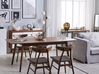 Extending Dining Table MADOX Dark Walnut 120/150 cm 75 cm