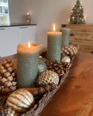 Set med 6 julgranskulor LAITON Glas Off-White_950290