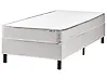 Divan Bed without Headboard Fabric COUNTESS 90 x 200 cm (EU Single) Light Grey