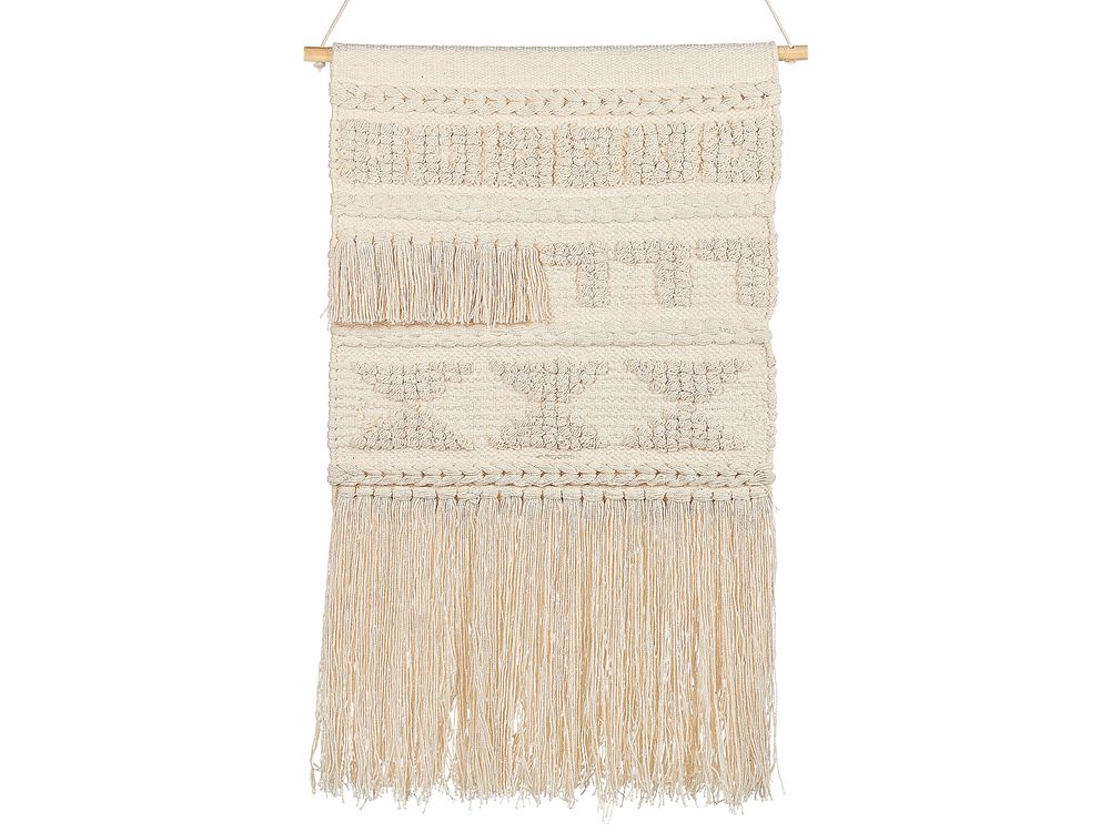 Veggdekorasjon i stoff KAMOKE Bomull 103 cm Beige