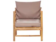 Trädgårdssoffgrupp med bord 6-sits CERRETO Bambu Taupe_908944