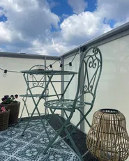 Bistro Set Folding TRENTO Metal Light Green_929967
