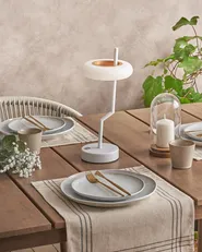 Wireless LED Table Lamp ALVIELA with Dimmer Metal White_940351