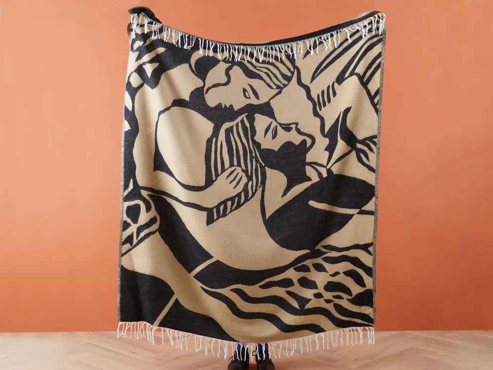 Blanket KUDIYA 130 x 170 cm Beige_868844