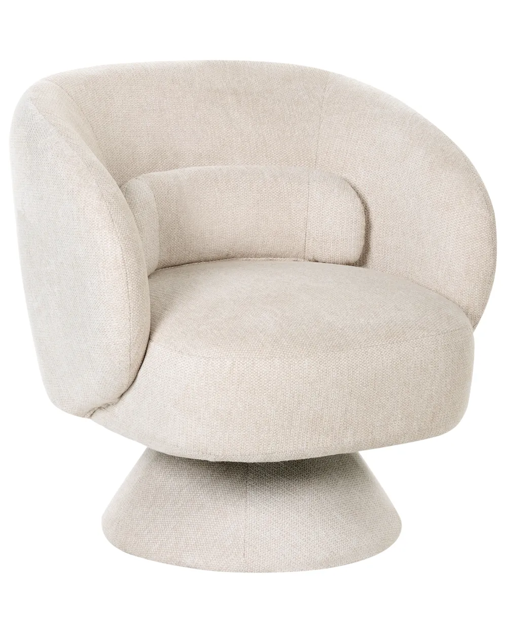 Swivel Armchair LIEKSA Light Beige