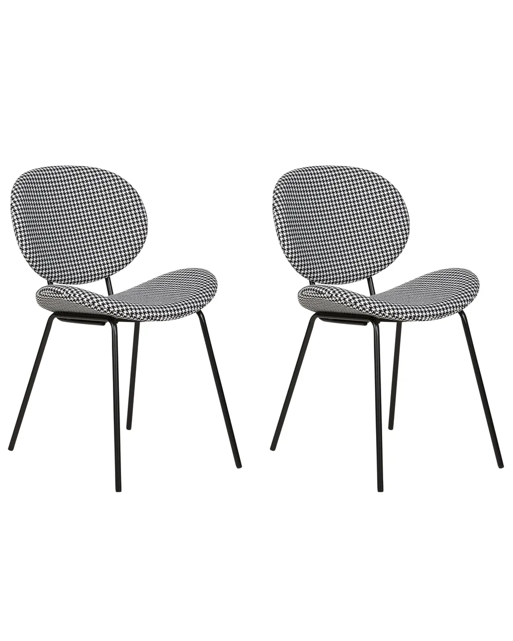 Set of 2 Dining Chairs LUANA Black/ White
