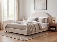 Bed Fabric VAUCLUSE 160 x 200 cm (EU King Size) Light Beige_1184602
