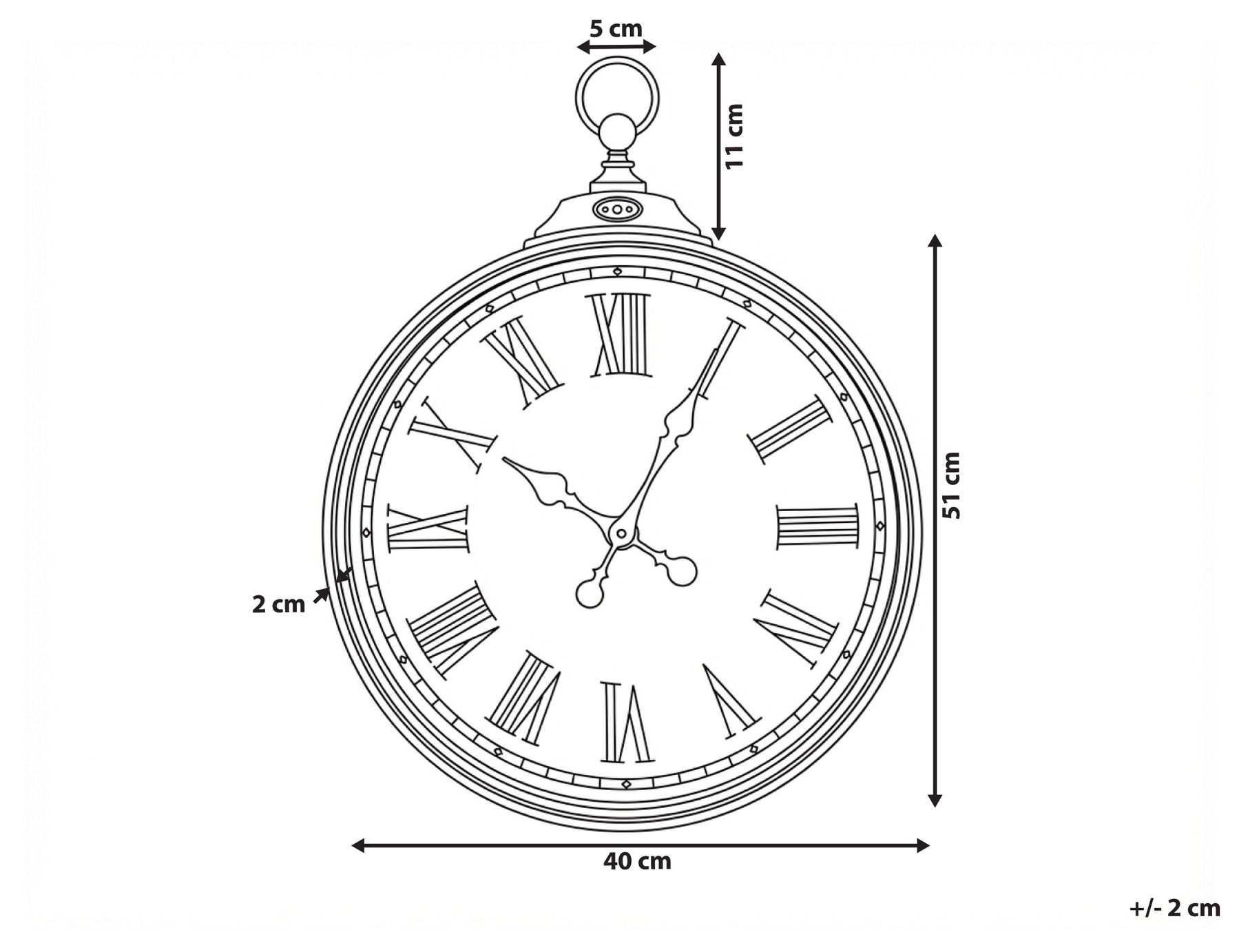 Wall Clock GANDIA 40 cm Gold_1032741