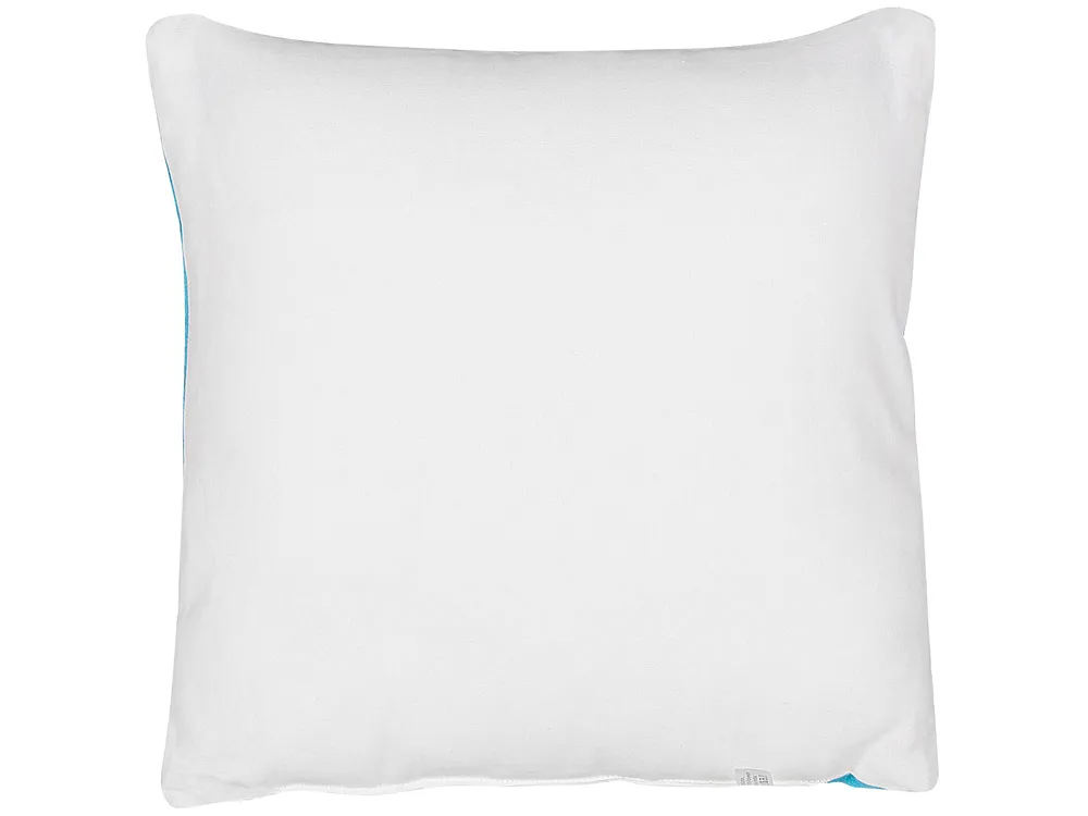 Set of 2 Decorative Cushions WARANASI Cotton 45 x 45 cm Blue_801110