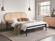 Bed PE Rattan BOULIN 140 x 200 cm (EU Double) Black_1184589
