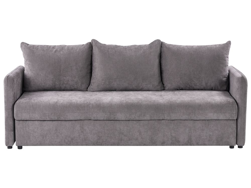 Bäddsoffa 3-sits HOLSEN med förvaring Chenille Taupe