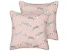 Koristetyynysetti 2 kpl ARALES 45 x 45 cm Puuvilla Pastellipinkki Eläinkuvio