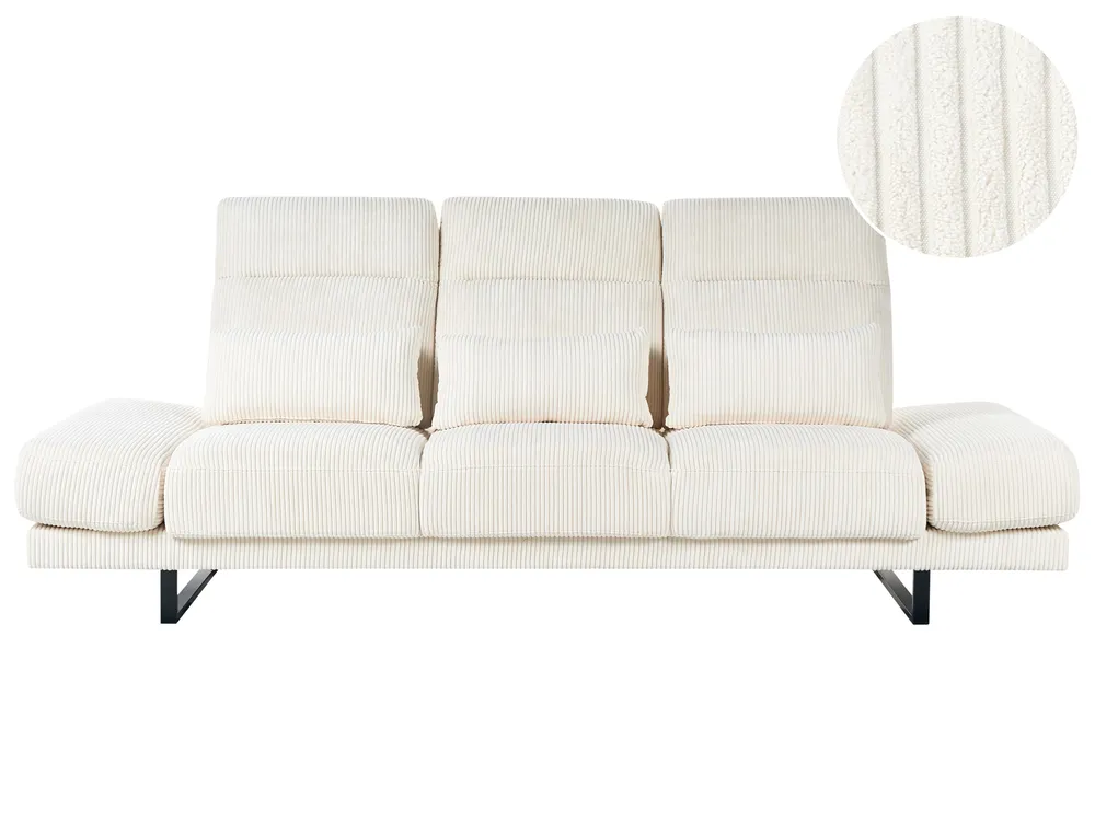 Sofa 3 Seater IKAST Corduroy Light Beige