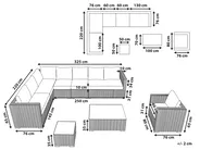 Garden Lounge Set with Table 8 Seater XXL Modular PE Rattan Grey Right Hand_784263