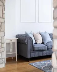 Sofa 3 Seater CHESTERFIELD Fabric Light Grey_932828