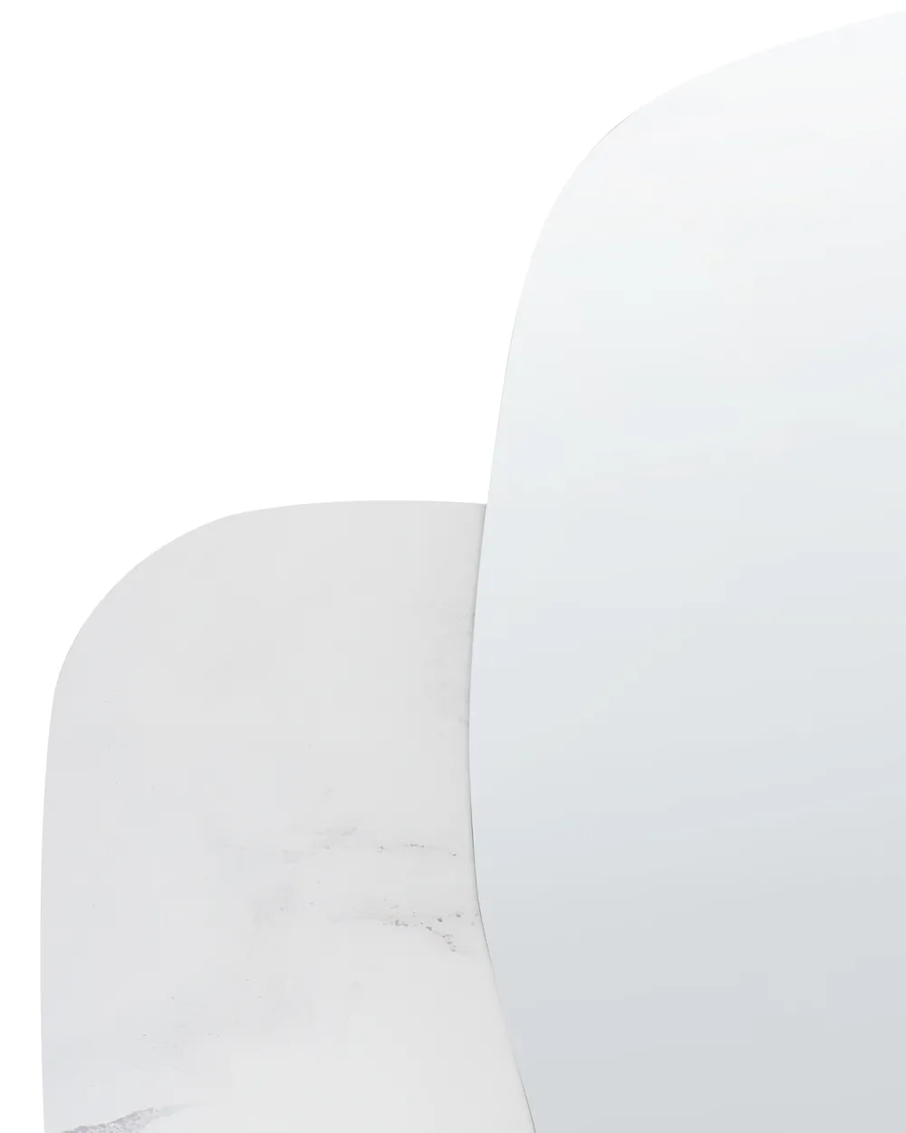 Wall Mirror ARVERT 60 cm 80 cm White Marble_1003398