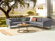 Garden Corner Sofa 5 Seater LORETELLO Grey_872393