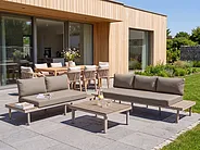 Sofabord til hagen FIVIZZANO 70 cm 90 cm Akasietre Beige_1159423