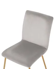 Set of 2 Dining Chairs RUBIO Velvet Grey_810420