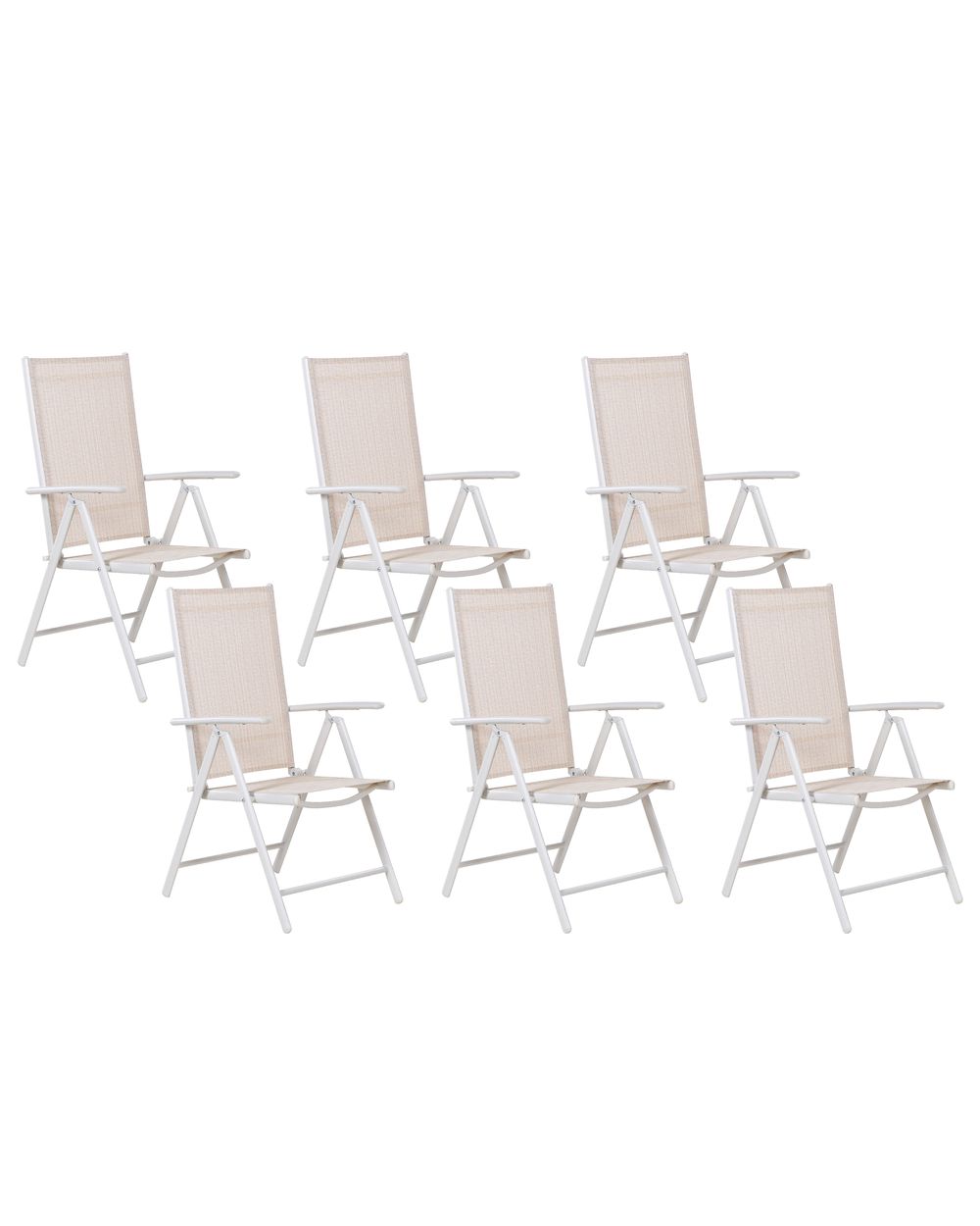 Puutarhatuolisetti 6 kpl CATANIA Metalli Beige